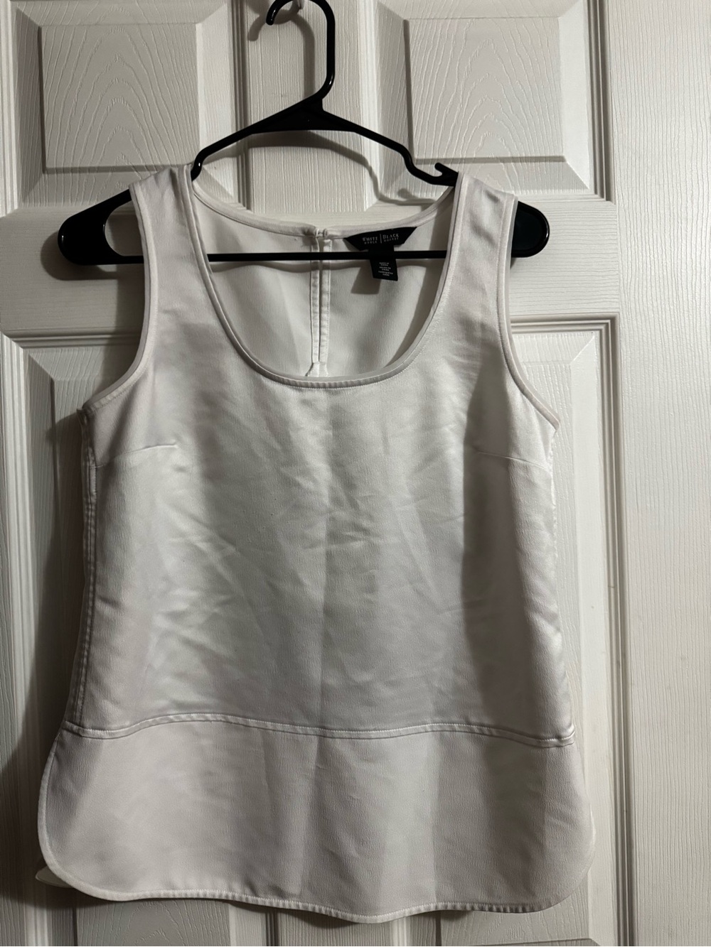 White House Black Market White Sleeveless Shell Top